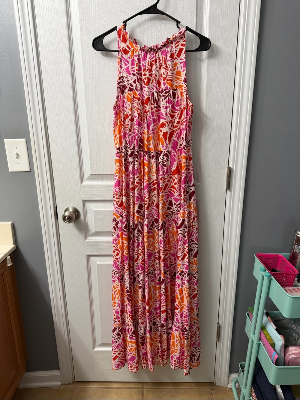 Hudson Gray Small multicoloured high-neck maxi dress